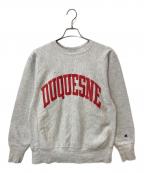 Champion REVERSE WEAVEチャンピオン リバース ウィーブ）の古着「90s DUQUESNE プリントスウエット」｜グレー