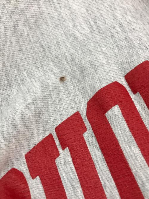 Champion REVERSE WEAVE（チャンピオン リバース ウィーブ）Champion REVERSE WEAVE (チャンピオン リバース ウィーブ) 90s DUQUESNE プリントスウエット グレー サイズ:Lの古着・服飾アイテム