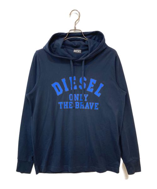 DIESEL（ディーゼル）DIESEL (ディーゼル) T-JUST LS HOOD-OUT ネイビー サイズ:Mの古着・服飾アイテム