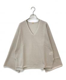 L'Appartement Lisiere（アパルトモンリジェール）の古着「PIMA COTTON SILK VNECK KNIT」｜ベージュ