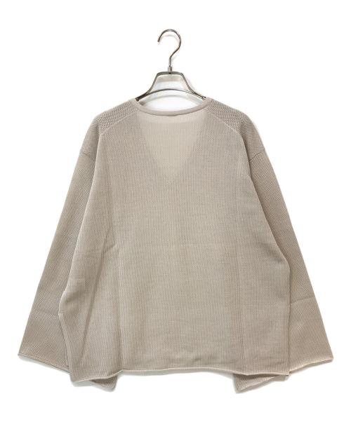 L'Appartement Lisiere（アパルトモンリジェール）L'Appartement Lisiere (アパルトモンリジェール) PIMA COTTON SILK VNECK KNIT ベージュ サイズ:-の古着・服飾アイテム