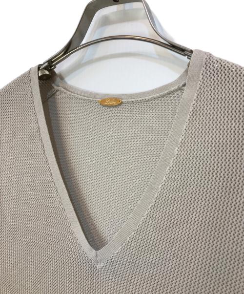 L'Appartement Lisiere（アパルトモンリジェール）L'Appartement Lisiere (アパルトモンリジェール) PIMA COTTON SILK VNECK KNIT ベージュ サイズ:-の古着・服飾アイテム