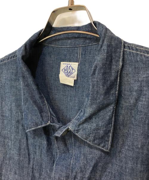 POST O'ALLS（ポストオーバーオールズ）POST O'ALLS (ポストオーバーオールズ) USMC 3 Pocket Utility Jacket chambray indigo サイズ:XLの古着・服飾アイテム