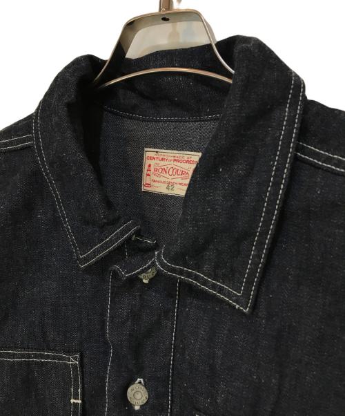BONCOURA（ボンクラ）BONCOURA (ボンクラ) アーミープルオーバーシャツ インディゴ サイズ:42の古着・服飾アイテム