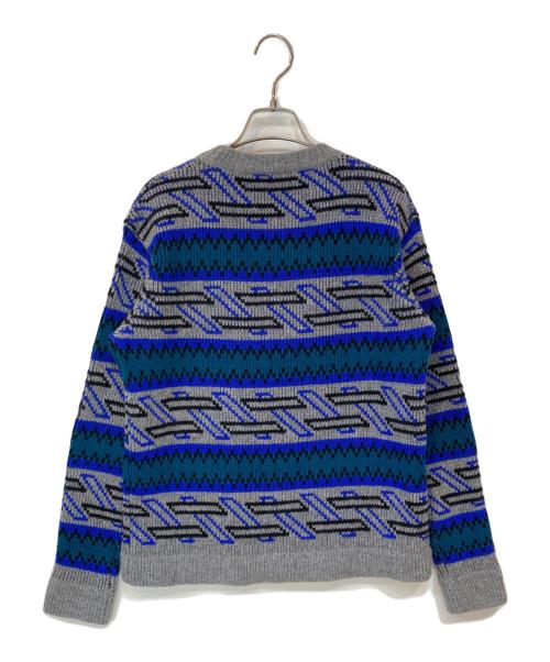 PLAN C（プランシー）Plan C (プランシー) 総柄ニット ブルー サイズ:38の古着・服飾アイテム