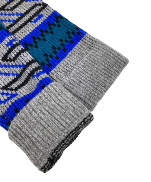 PLAN C（プランシー）Plan C (プランシー) 総柄ニット ブルー サイズ:38の古着・服飾アイテム