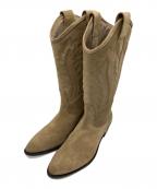 TORALトラル）の古着「スエードウエスタンブーツ」｜ベージュ