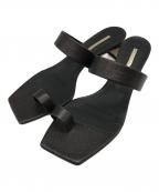 Brentaブレンタ）の古着「レザーストラップサンダル」｜ブラック