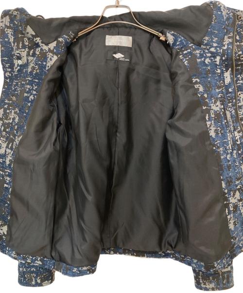 HIGH STREET（ハイ ストリート）HIGH STREET (ハイ ストリート) ジャガードジップアップジャケット ネイビー サイズ:Mの古着・服飾アイテム