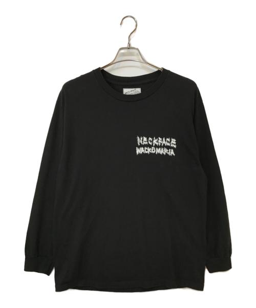 WACKO MARIA（ワコマリア）WACKO MARIA (ワコマリア) NECK FACE / CREW NECK LONG SLEEVE T-SHIRT ( TYPE-4 ) ブラック サイズ:Lの古着・服飾アイテム