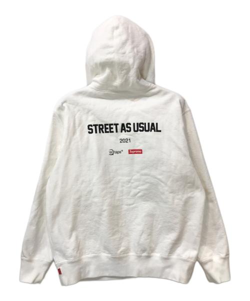 SUPREME（シュプリーム）SUPREME (シュプリーム) WTAPS (ダブルタップス) 21FW Sic'em Hooded Sweatshirt ホワイト サイズ:Mの古着・服飾アイテム