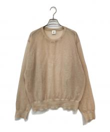 6(ROKU) BEAUTY&YOUTH（ロク ビューティーアンドユース）の古着「SUKE ELBOW PATCH KNIT」｜ベージュ