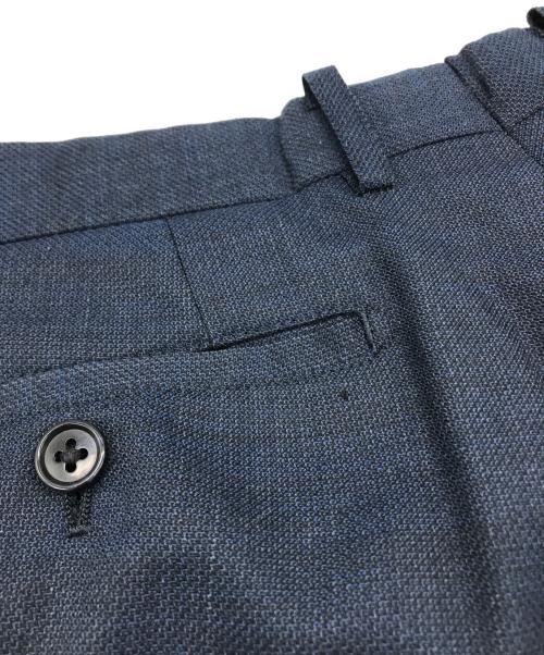 UNIVERSAL LANGUAGE（ユニバーサルランゲージ）UNIVERSAL LANGUAGE (ユニバーサルランゲージ) マイクロパターン／3ピースセットアップスーツ ネイビー サイズ:175㎝-8Drop(chest92cm waist78cm)の古着・服飾アイテム