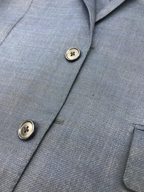 UNIVERSAL LANGUAGE（ユニバーサルランゲージ）UNIVERSAL LANGUAGE (ユニバーサルランゲージ) マイクロパターン／3ピースセットアップスーツ ネイビー サイズ:175㎝-8Drop(chest92cm waist78cm)の古着・服飾アイテム