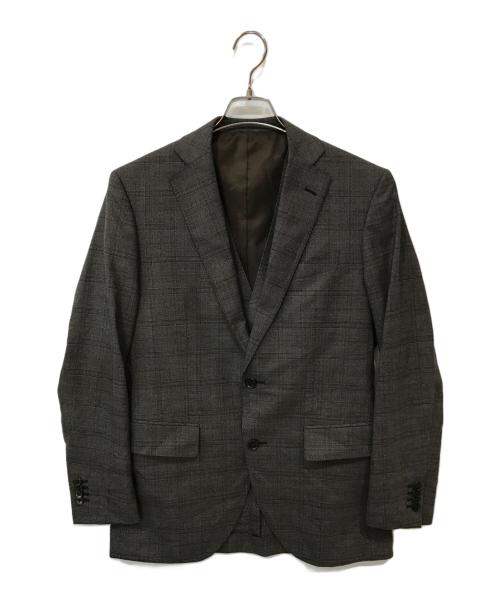 UNIVERSAL LANGUAGE（ユニバーサルランゲージ）UNIVERSAL LANGUAGE (ユニバーサルランゲージ) 3Pセットアップスーツ ブラウン サイズ:175cm-8Drop(chest92cm waist78cm)の古着・服飾アイテム