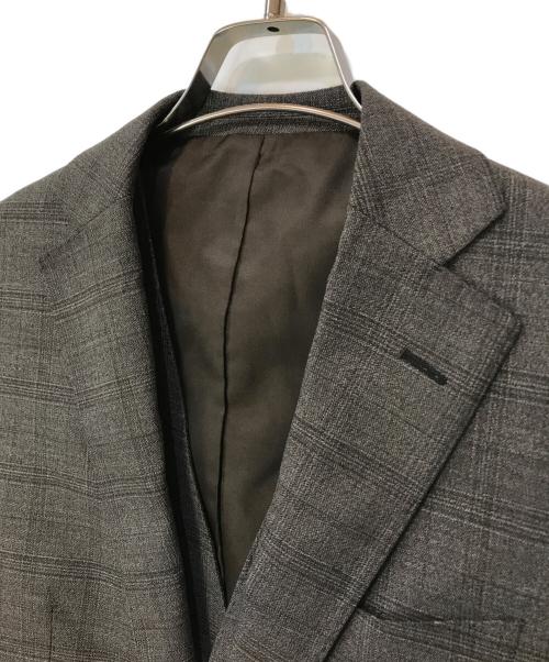 UNIVERSAL LANGUAGE（ユニバーサルランゲージ）UNIVERSAL LANGUAGE (ユニバーサルランゲージ) 3Pセットアップスーツ ブラウン サイズ:175cm-8Drop(chest92cm waist78cm)の古着・服飾アイテム