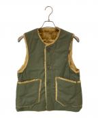 Engineered Garmentsエンジニアドガーメンツ）の古着「Over Vest/Fur-Nyco Ripstop(オーバーベスト/ファーナイロンコットンリップストップ)」｜カーキ