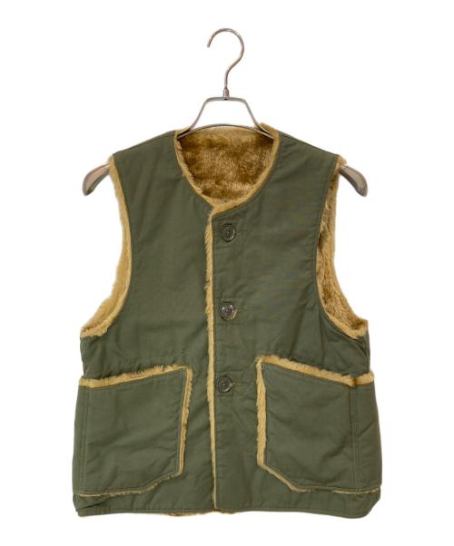 Engineered Garments（エンジニアドガーメンツ）Engineered Garments (エンジニアドガーメンツ) Over Vest/Fur-Nyco Ripstop(オーバーベスト/ファーナイロンコットンリップストップ) カーキ サイズ:XSの古着・服飾アイテム