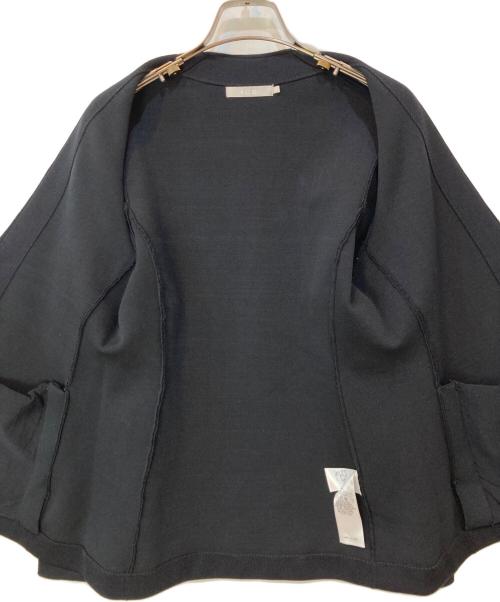icB（アイシービー）icB (アイシービー) シンセティックヤーンスムース ニットジャケット ブラック サイズ:Sの古着・服飾アイテム