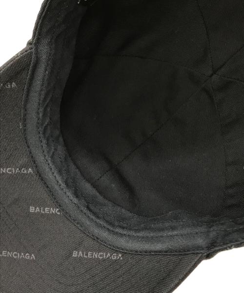 BALENCIAGA（バレンシアガ）BALENCIAGA (バレンシアガ) モノグラムロゴベースボールキャップ ブラック サイズ:L(59cm)の古着・服飾アイテム