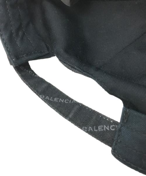 BALENCIAGA（バレンシアガ）BALENCIAGA (バレンシアガ) モノグラムロゴベースボールキャップ ブラック サイズ:L(59cm)の古着・服飾アイテム