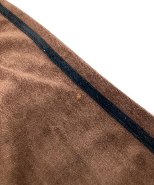 HOUSTON（ヒューストン）HOUSTON (ヒューストン) 刺繍ベロアスカジャン ブラウン サイズ:Lの古着・服飾アイテム