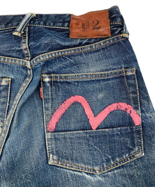 EVISU（エヴィス）EVISU (エビス) NO2 カモメペイント デニムパンツ インディゴ サイズ:29×35の古着・服飾アイテム