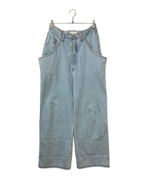 Ameri（アメリ）Ameri (アメリ) HIGH WAIST WIDE SUSPENDERS PANTS インディゴ サイズ:26の古着・服飾アイテム