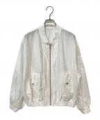 DOUDOUドゥドゥ）の古着「シアーMA-1ブルゾン」｜ホワイト
