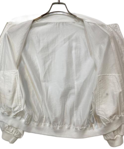 DOUDOU（ドゥドゥ）DOUDOU (ドゥドゥ) シアーMA-1ブルゾン ホワイト サイズ:Fの古着・服飾アイテム