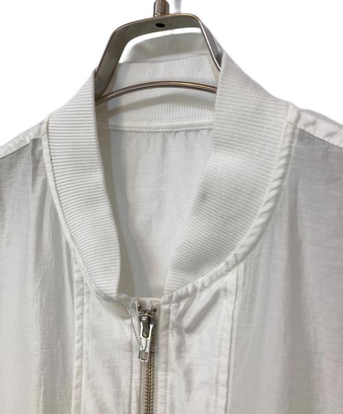 DOUDOU（ドゥドゥ）DOUDOU (ドゥドゥ) シアーMA-1ブルゾン ホワイト サイズ:Fの古着・服飾アイテム