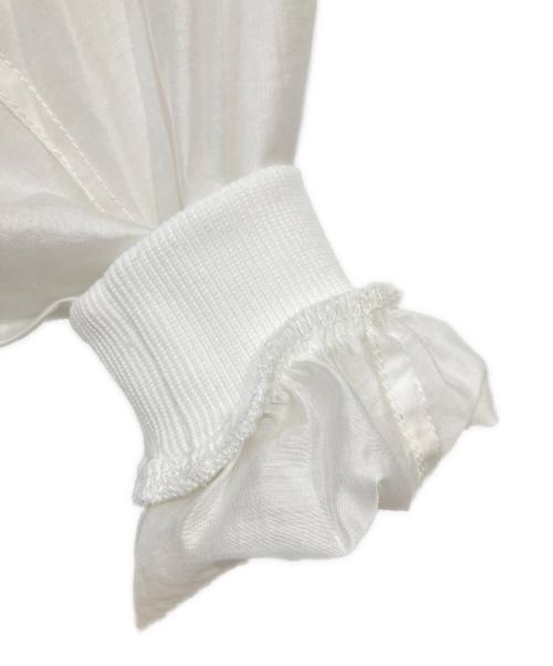 DOUDOU（ドゥドゥ）DOUDOU (ドゥドゥ) シアーMA-1ブルゾン ホワイト サイズ:Fの古着・服飾アイテム