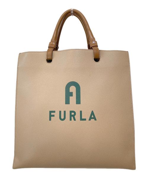 FURLA（フルラ）FURLA (フルラ) VARSITY STYLE L TOTE バッグ ベージュ サイズ:-の古着・服飾アイテム