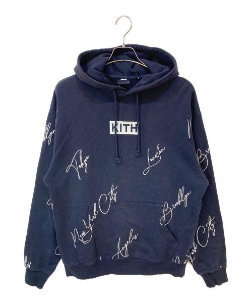 KITH（キス）KITH (キス) City Script Hoodie ネイビー サイズ:Mの古着・服飾アイテム