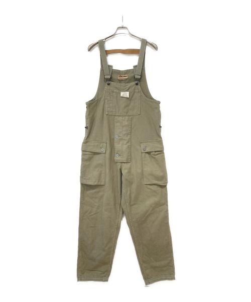 NIGEL CABOURN（ナイジェルケーボン）NIGEL CABOURN (ナイジェルケーボン) LYBRO NAVAL DUNGAREE HERRINGBONE OVERALL オリーブ サイズ:46の古着・服飾アイテム