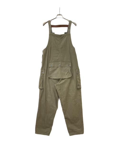NIGEL CABOURN（ナイジェルケーボン）NIGEL CABOURN (ナイジェルケーボン) LYBRO NAVAL DUNGAREE HERRINGBONE OVERALL オリーブ サイズ:46の古着・服飾アイテム
