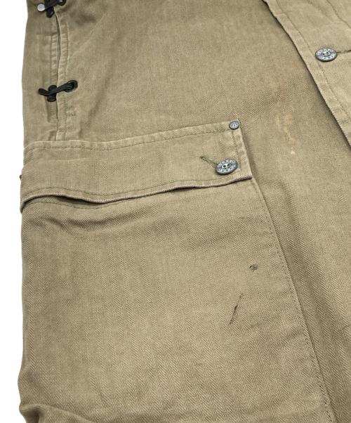 NIGEL CABOURN（ナイジェルケーボン）NIGEL CABOURN (ナイジェルケーボン) LYBRO NAVAL DUNGAREE HERRINGBONE OVERALL オリーブ サイズ:46の古着・服飾アイテム