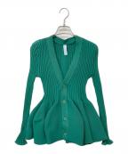 CFCLシーエフシーエル）の古着「Pottery ペプラム カーディガン」｜グリーン