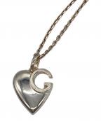 GUCCIグッチ）の古着「ハートモチーフGロゴネックレス」｜シルバーカラー