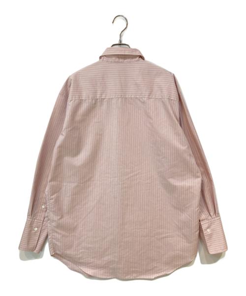 AURALEE（オーラリー）AURALEE (オーラリー) FINX POLYESTER STRIPE SHIRT Pink Beige Stripe サイズ:1の古着・服飾アイテム