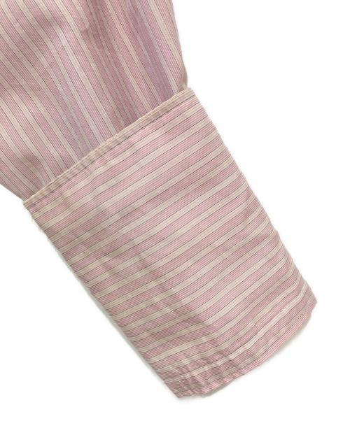 AURALEE（オーラリー）AURALEE (オーラリー) FINX POLYESTER STRIPE SHIRT Pink Beige Stripe サイズ:1の古着・服飾アイテム