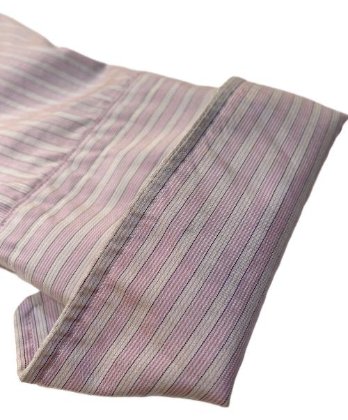 AURALEE（オーラリー）AURALEE (オーラリー) FINX POLYESTER STRIPE SHIRT Pink Beige Stripe サイズ:1の古着・服飾アイテム