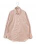AURALEE（オーラリー）の古着「FINX POLYESTER STRIPE SHIRT」｜Pink Beige Stripe