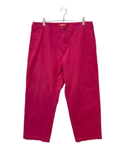 SUPREME（シュプリーム）SUPREME (シュプリーム) 24FW Washed Herringbone Chino Pant Plum サイズ:36の古着・服飾アイテム