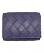 BOTTEGA VENETAボッテガベネタ）の古着「イントレチャート 3つ折り財布」｜パープル