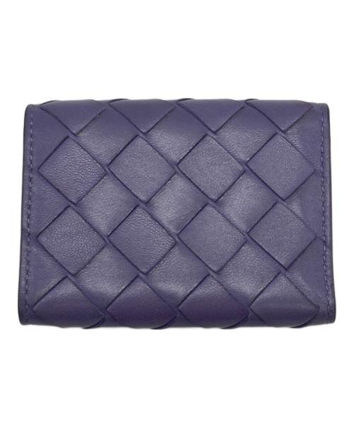 BOTTEGA VENETA（ボッテガベネタ）BOTTEGA VENETA (ボッテガベネタ) イントレチャート 3つ折り財布 パープル サイズ:-の古着・服飾アイテム
