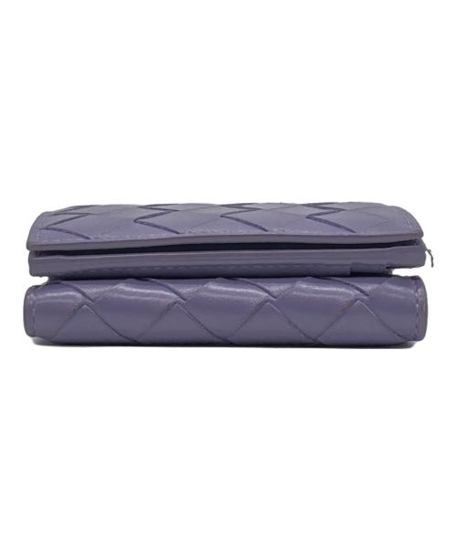 BOTTEGA VENETA（ボッテガベネタ）BOTTEGA VENETA (ボッテガベネタ) イントレチャート 3つ折り財布 パープル サイズ:-の古着・服飾アイテム