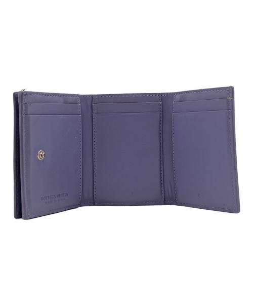 BOTTEGA VENETA（ボッテガベネタ）BOTTEGA VENETA (ボッテガベネタ) イントレチャート 3つ折り財布 パープル サイズ:-の古着・服飾アイテム