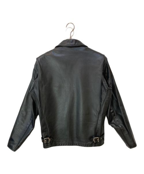 Schott（ショット）Schott (ショット) 襟付きシングルライダース ブラック サイズ:36の古着・服飾アイテム