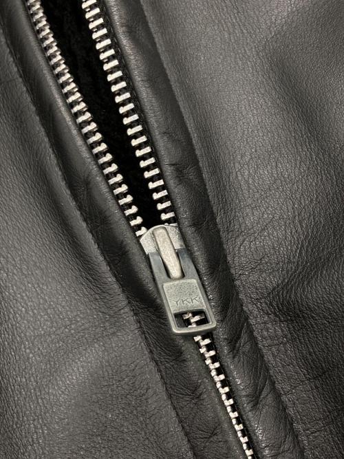 Schott（ショット）Schott (ショット) 襟付きシングルライダース ブラック サイズ:36の古着・服飾アイテム